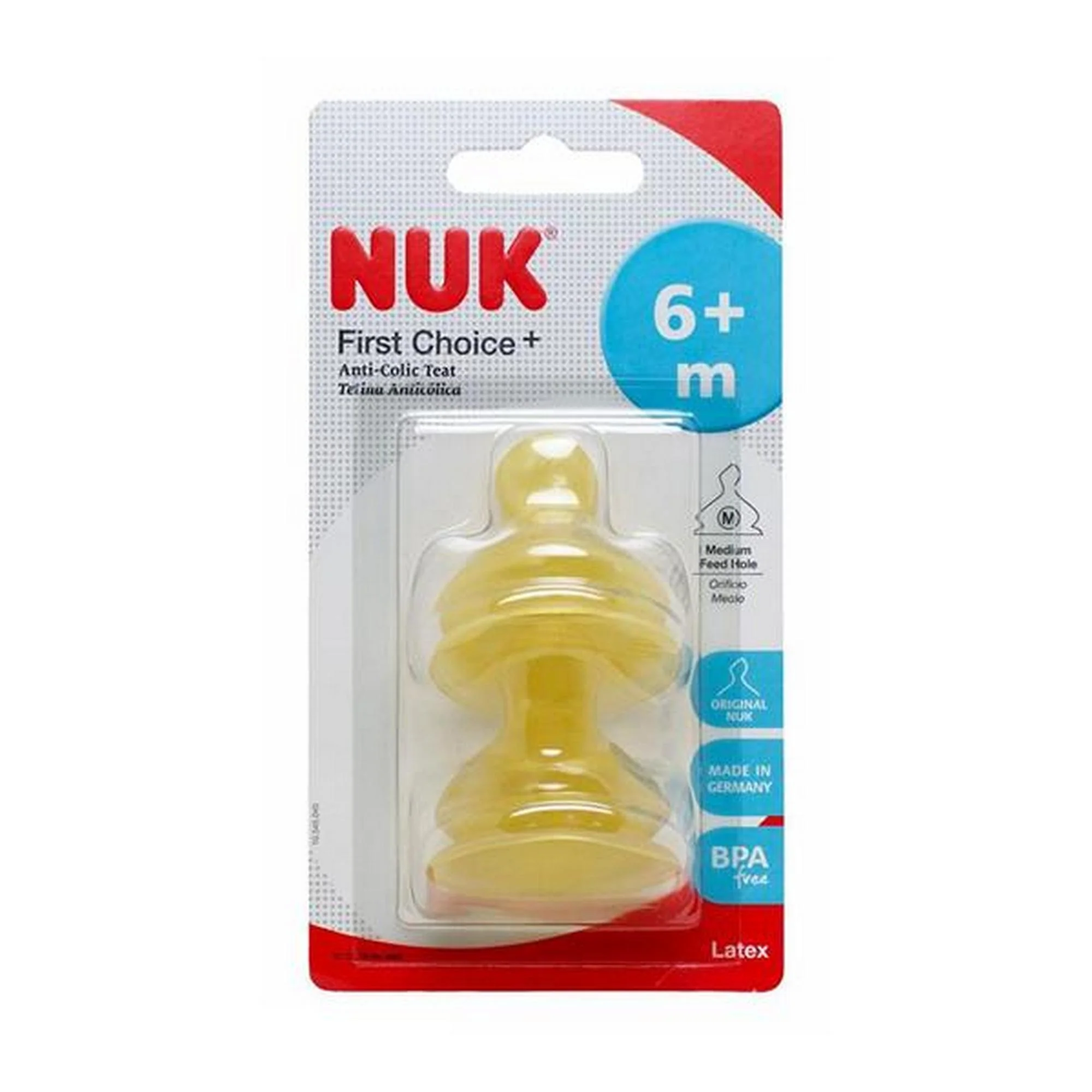 NUK First Choice+ Latex Teat 2 Pack - Size 2 6 Months+ - Image 2