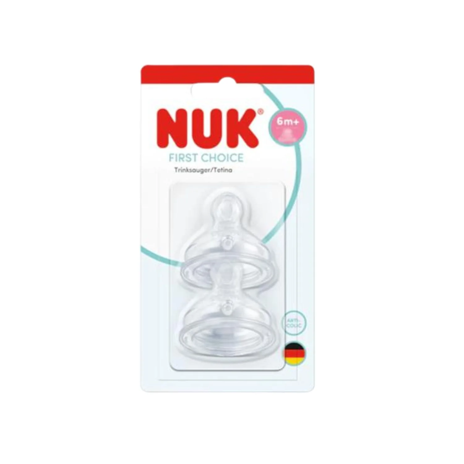 NUK First Choice Teat XL 6+ Months – 2 Pack