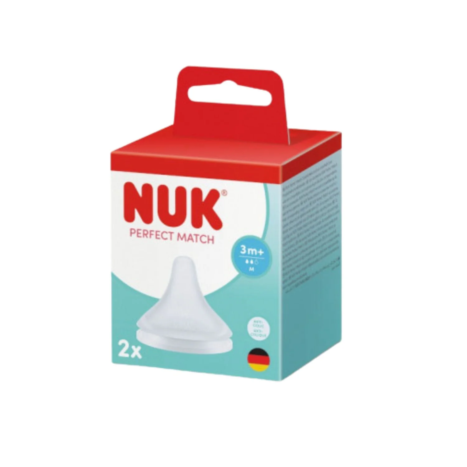 NUK Perfect Match Medium Teat 3 Months+ (2 Pack)