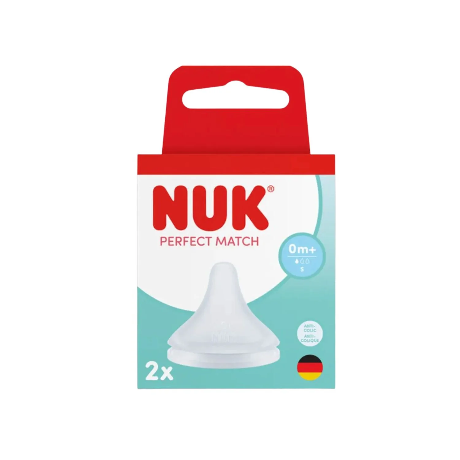 NUK Perfect Match Silicone Bottle Teat 0m+