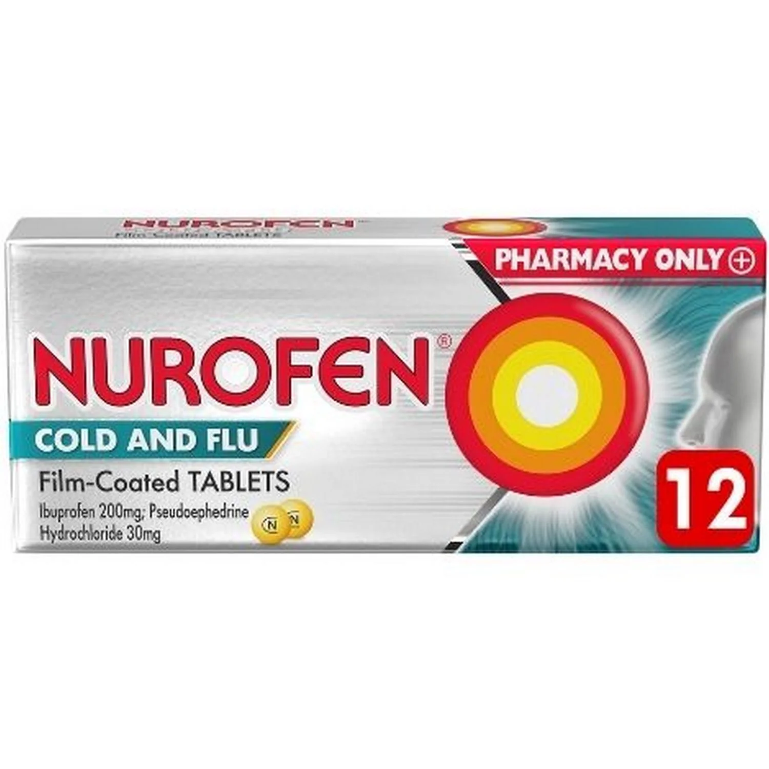 Nurofen Cold & Flu Ibuprofen 200mg Tablets 12's