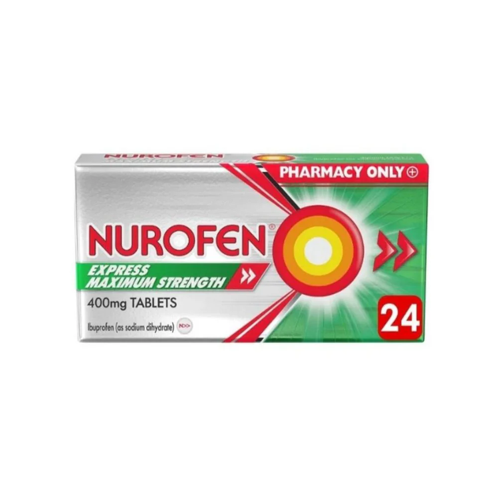 Nurofen Express Maximum Strength Ibuprofen 400mg Tablets 24's