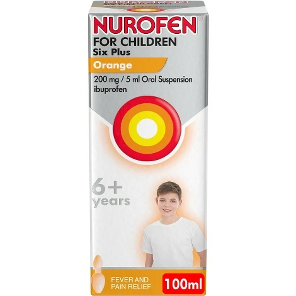 Nurofen for Children Six Plus Orange Oral Suspension 100ml