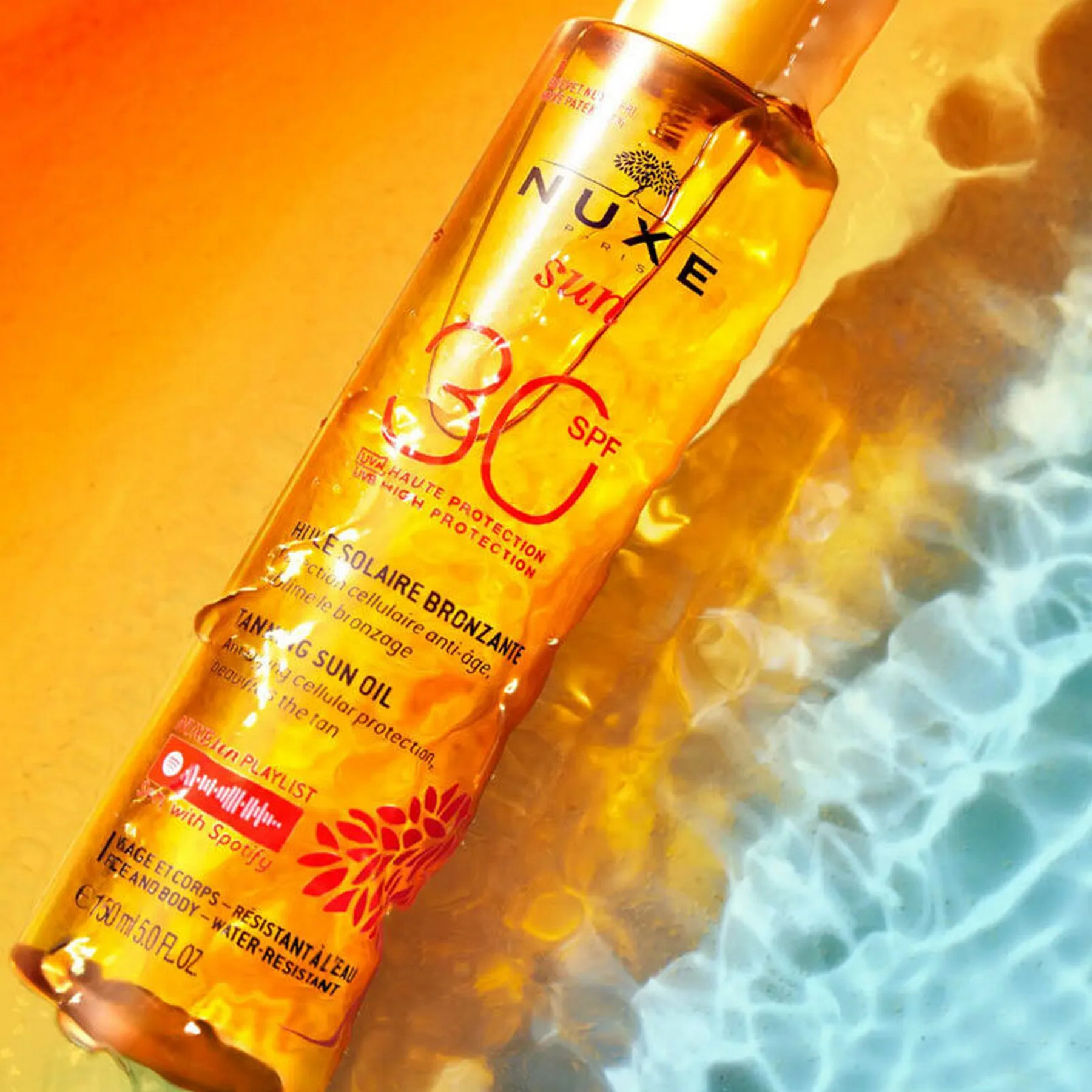 Nuxe Sun Tanning Sun Oil High Protection SPF30 face and body - Image 2