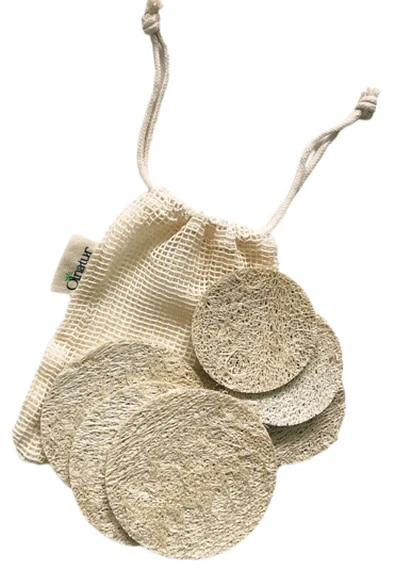 Olnatur Loofah Cleansing Discs with Cotton Pouch Set - Image 2