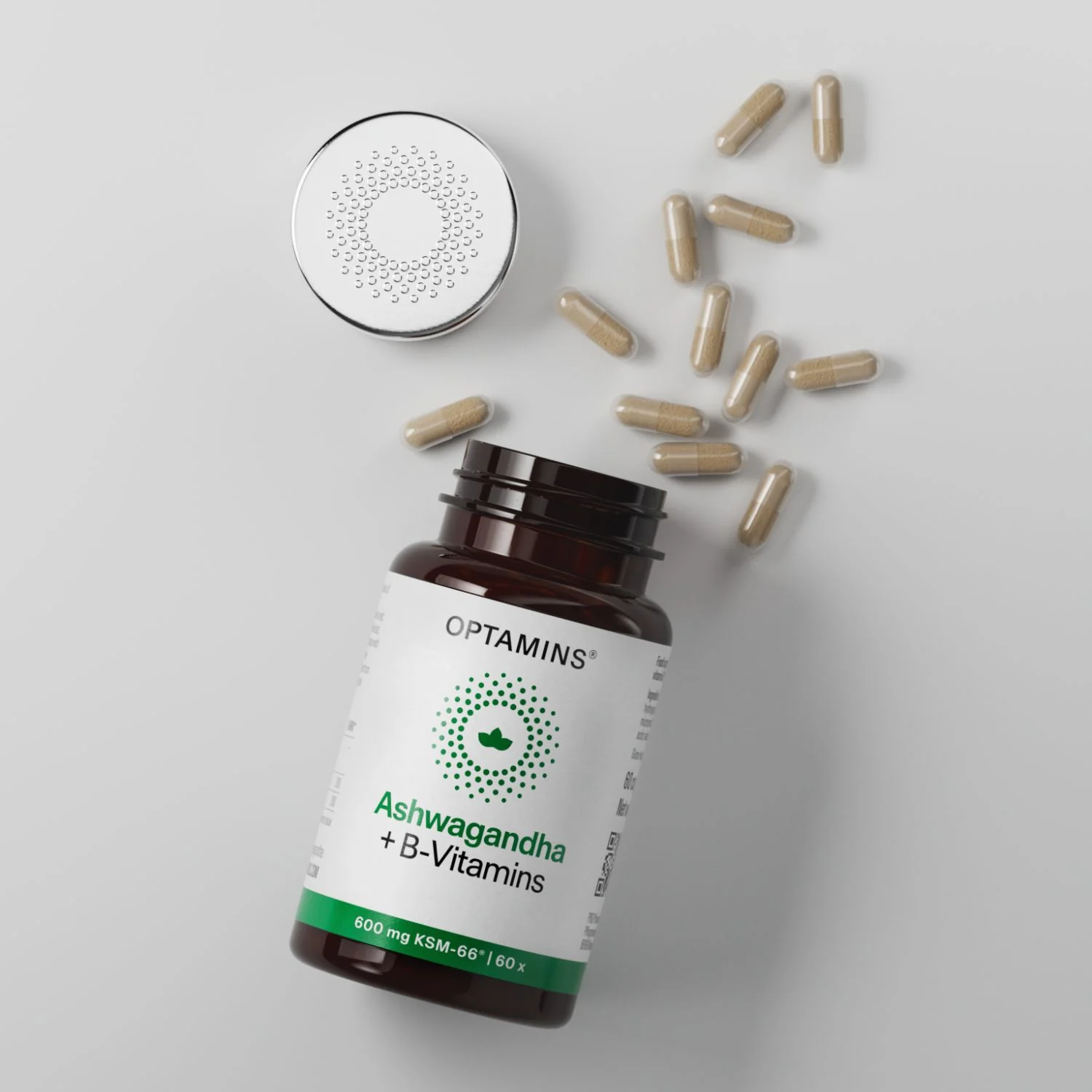 OPTAMINS Ashwagandha + B-Vitamins 60 capsules - Image 2
