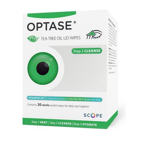 Optase Tea Tree Oil Lid Wipes 20's