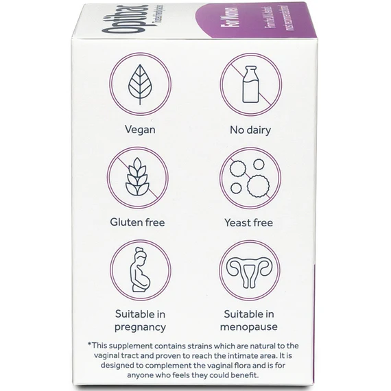 OptiBac Intimate Flora For Women 30 Capsules - Vaginal Health Support - Image 2