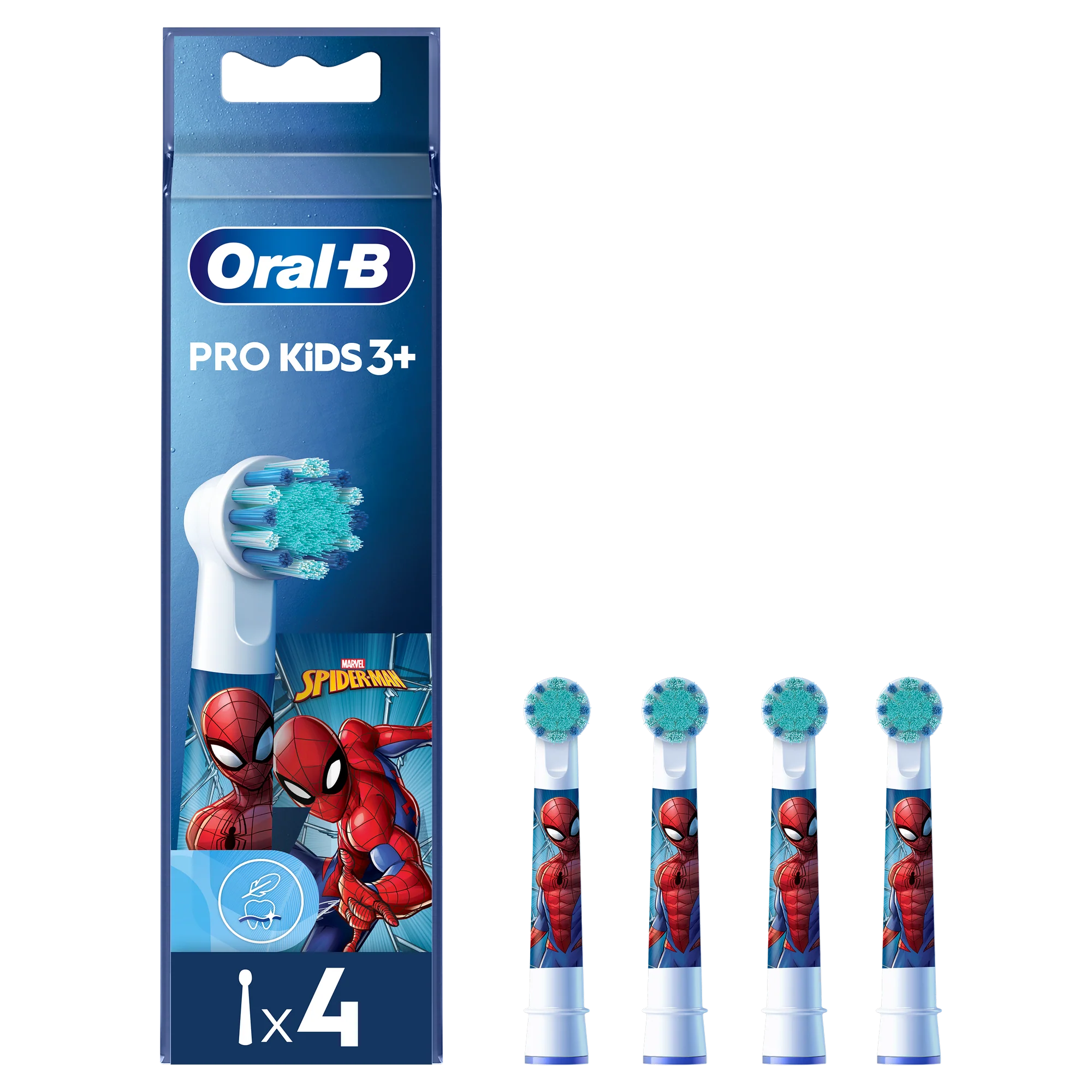 ORAL B KIDS STAGES SPIDERMAN REFILL HEADS 4 PACK - Image 2