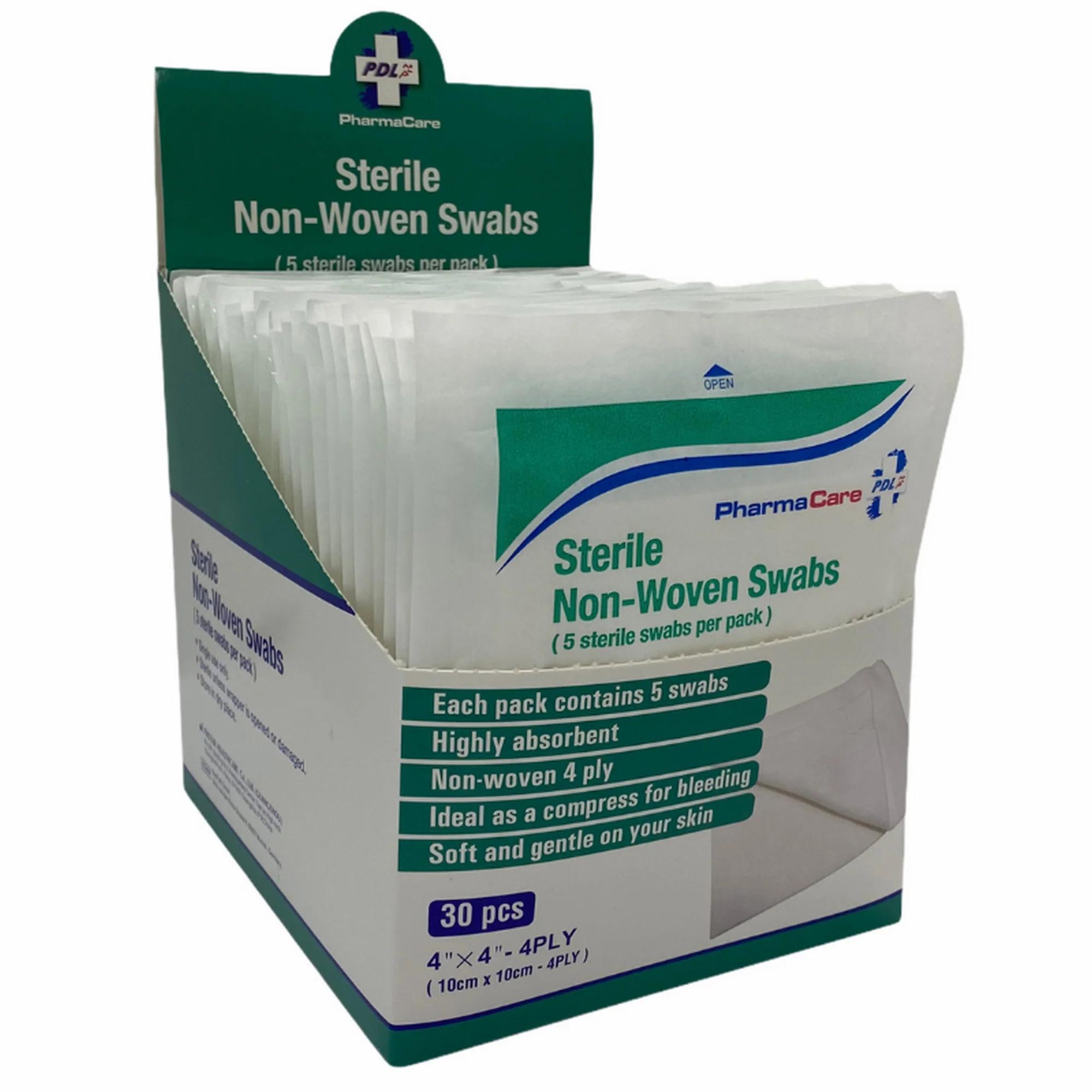 Pharmacare Sterile Non Woven Swabs 10 x 10cm