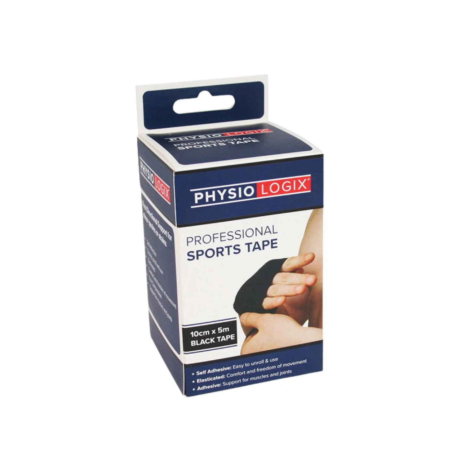 PhysioLogix Sports Tape 10cm x 5m – Black