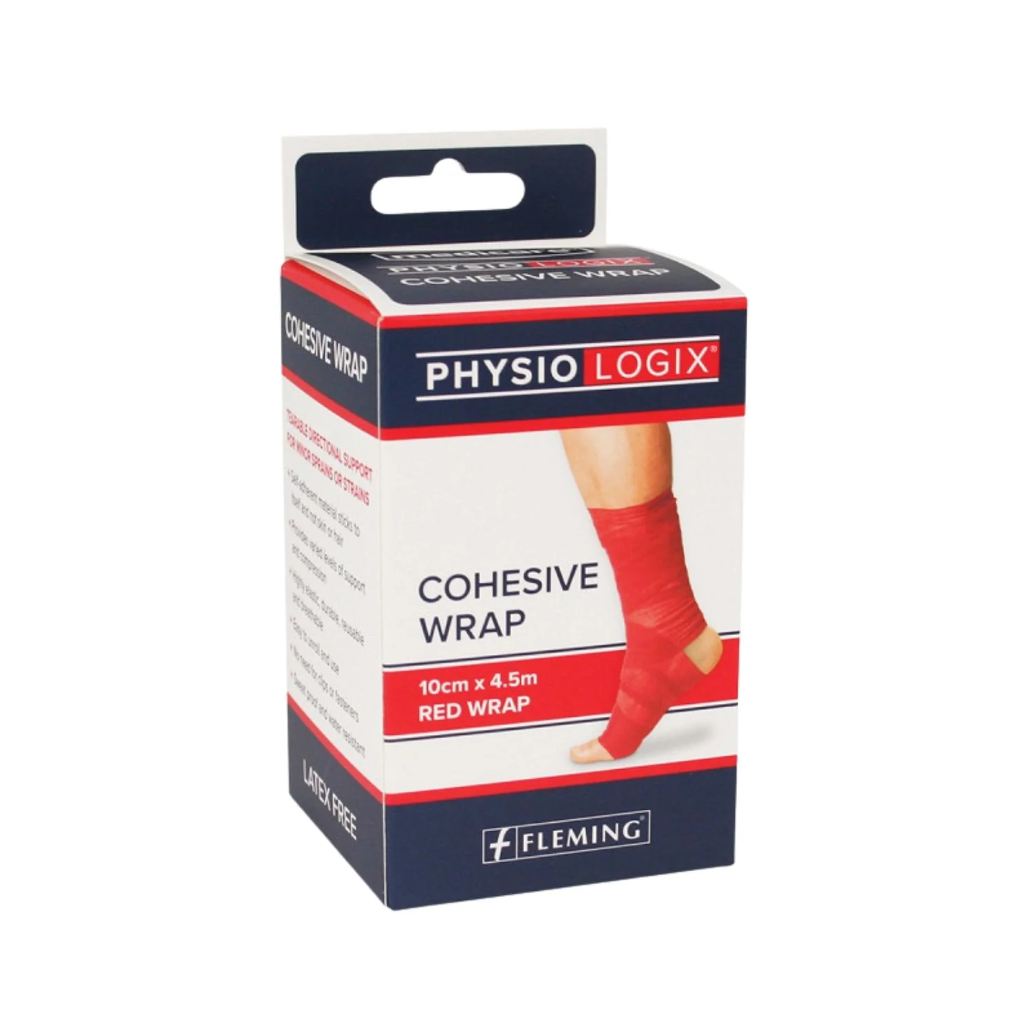PhysioLogix Cohesive Wrap Red 10cm x 4.5m
