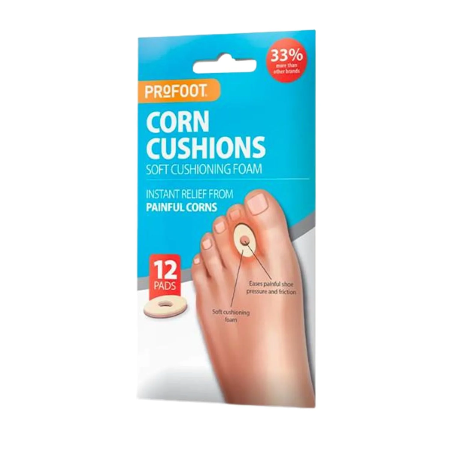 ProFoot Corn Cushions – 12 Pads