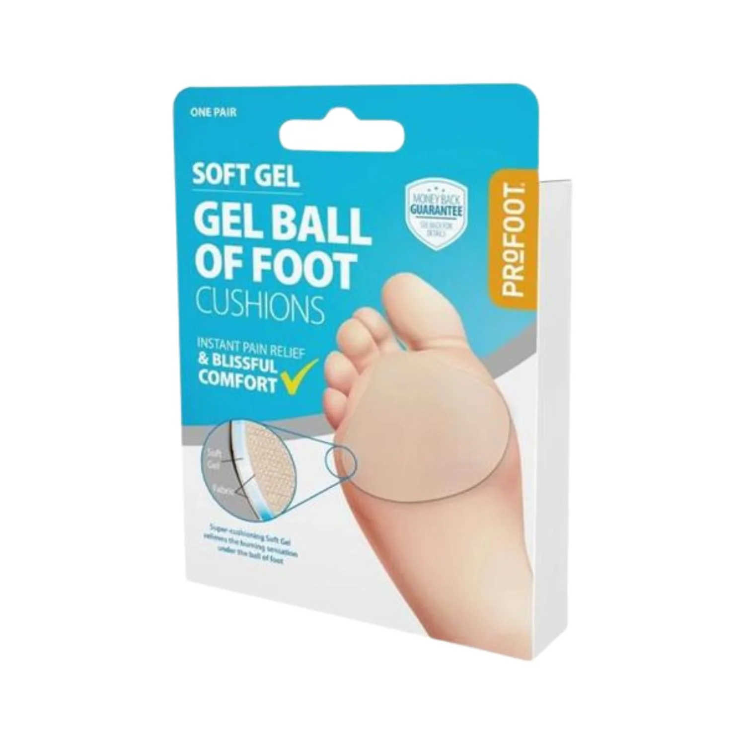 ProFoot Soft Gel Ball of Foot Cushions – 1 Pair