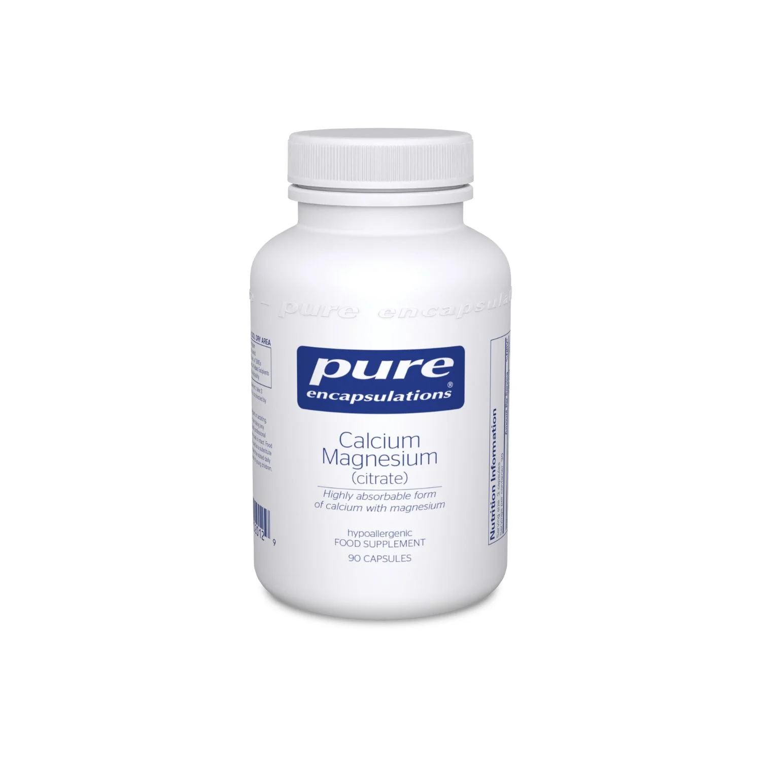 Pure Encapsulations Calcium Magnesium Citrate 90caps