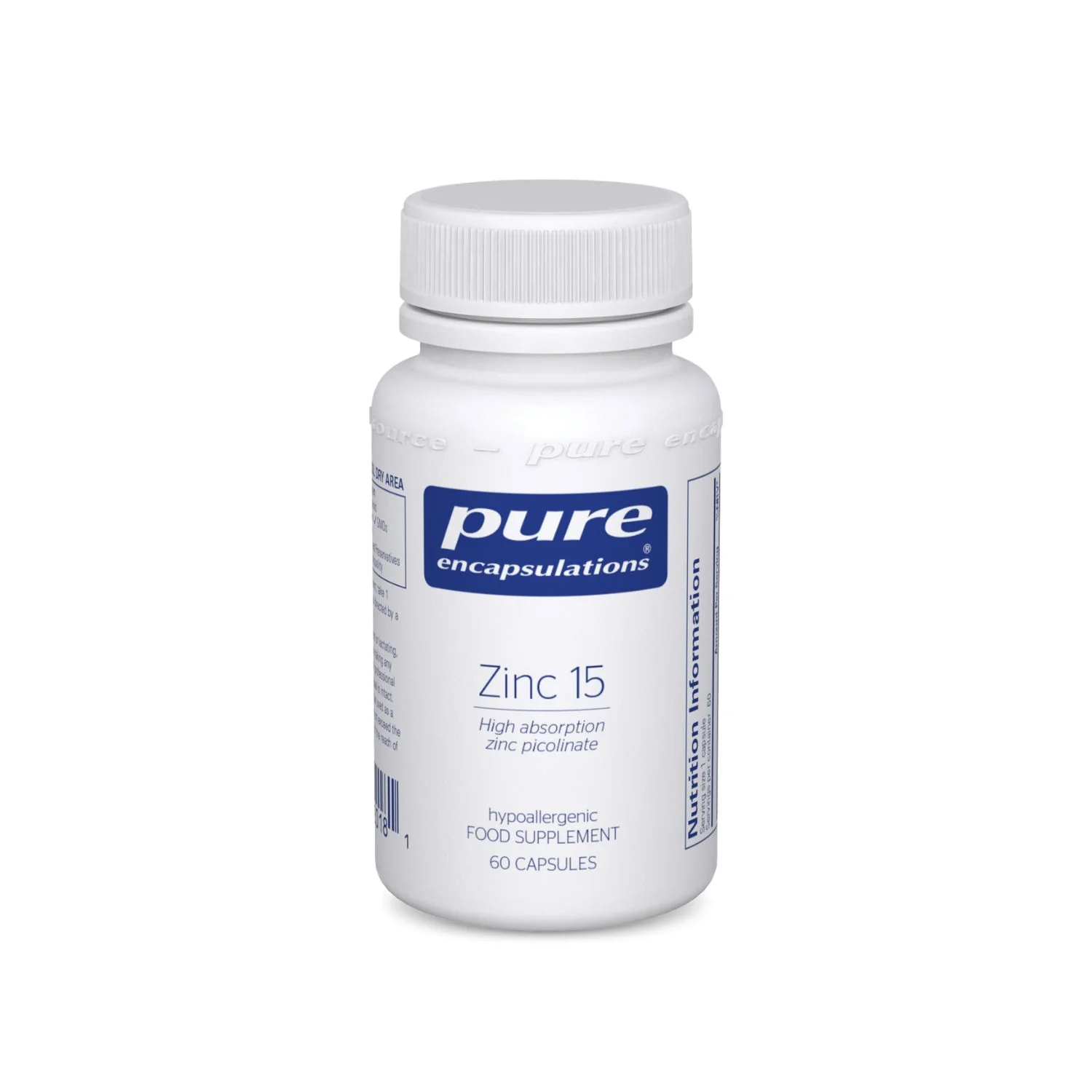 Pure Encapsulations Zinc 15mg 60caps