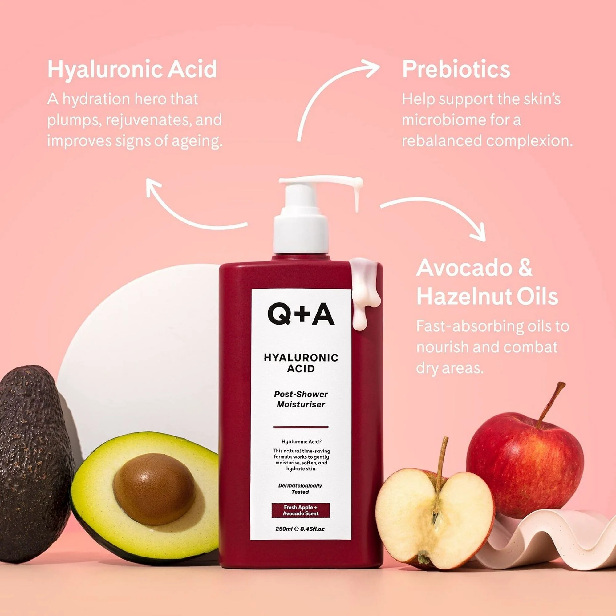 Q+A Hyaluronic Acid Post-Shower Moisturiser 250ml - Image 4