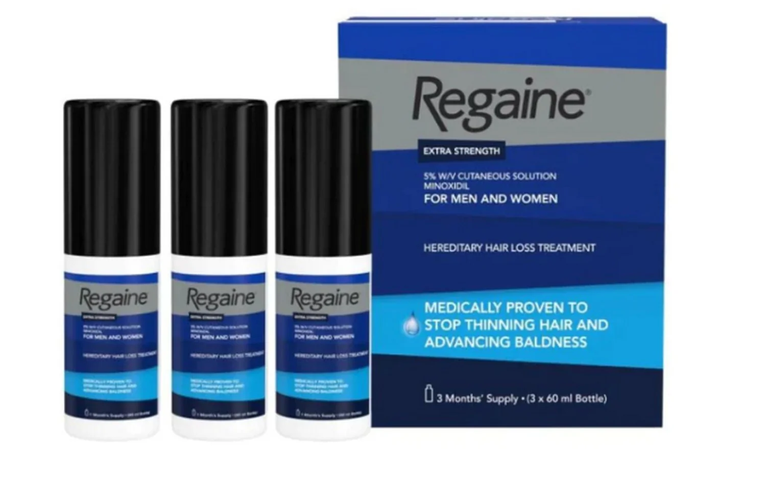 Regaine 5% Extra Strength Triple 3X60Ml