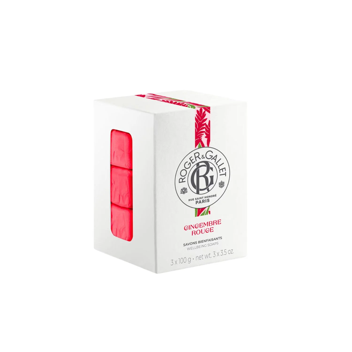Roger & Gallet Gingembre Rouge Wellbeing Soap Set 3 x 100g