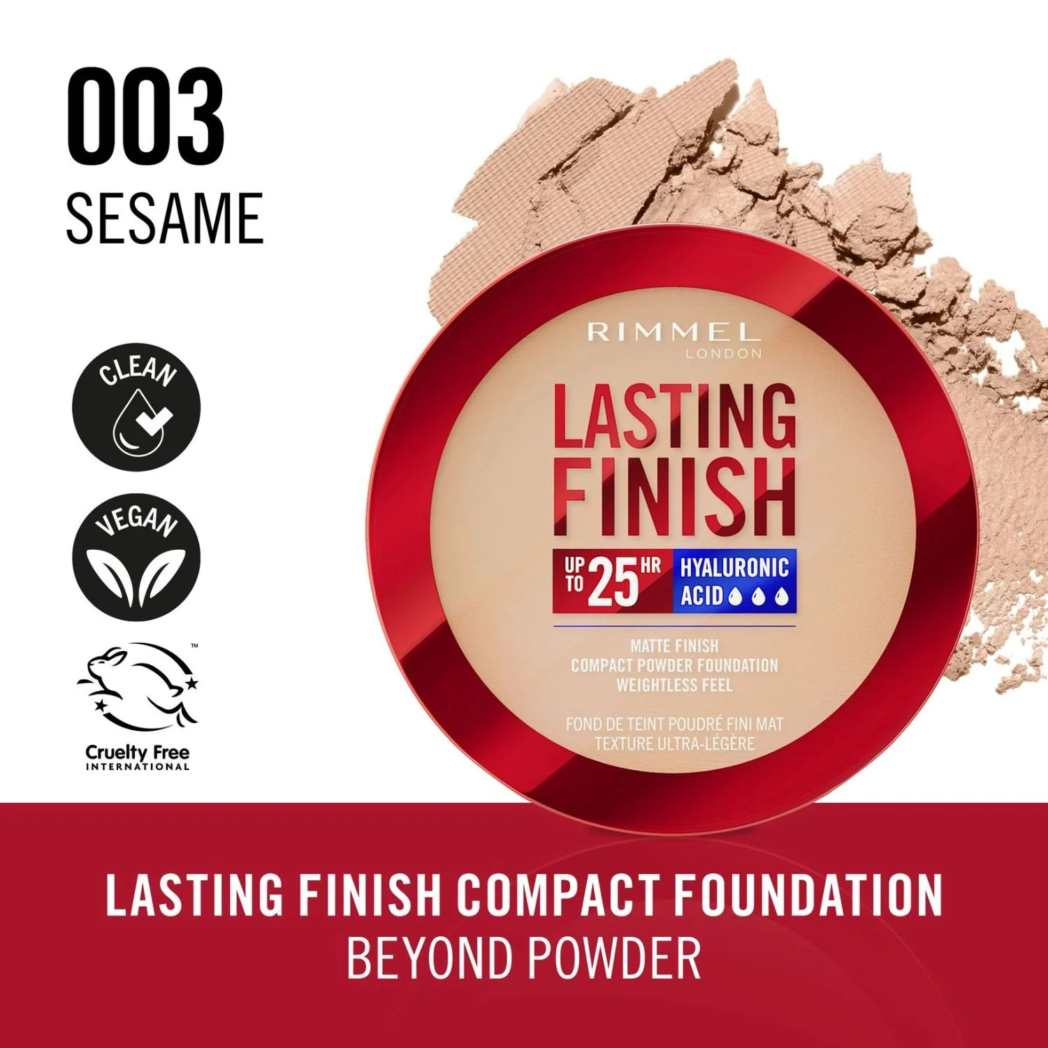 Rimmel Lasting Finish Compact Foundation 003 Sesame - Image 2