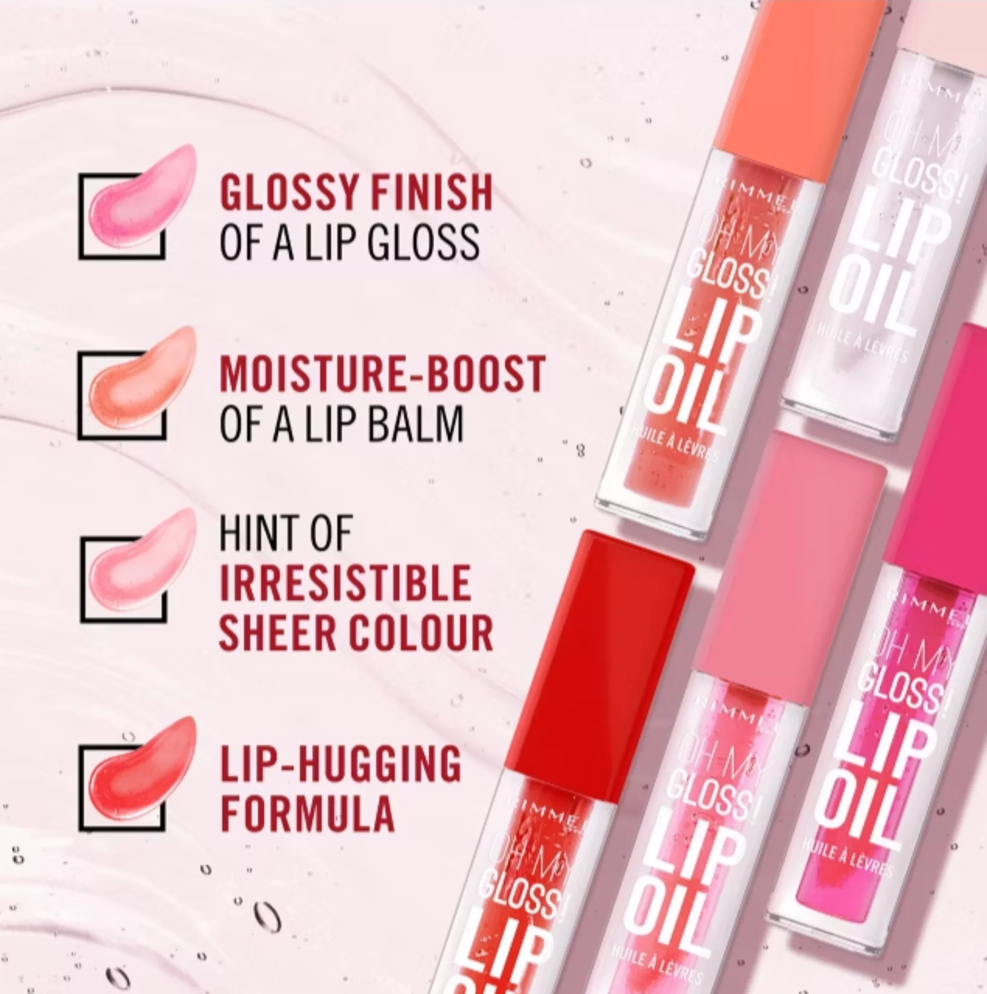 Rimmel Oh My Gloss! Lip Oil - 00 Clear Cloud - Image 2