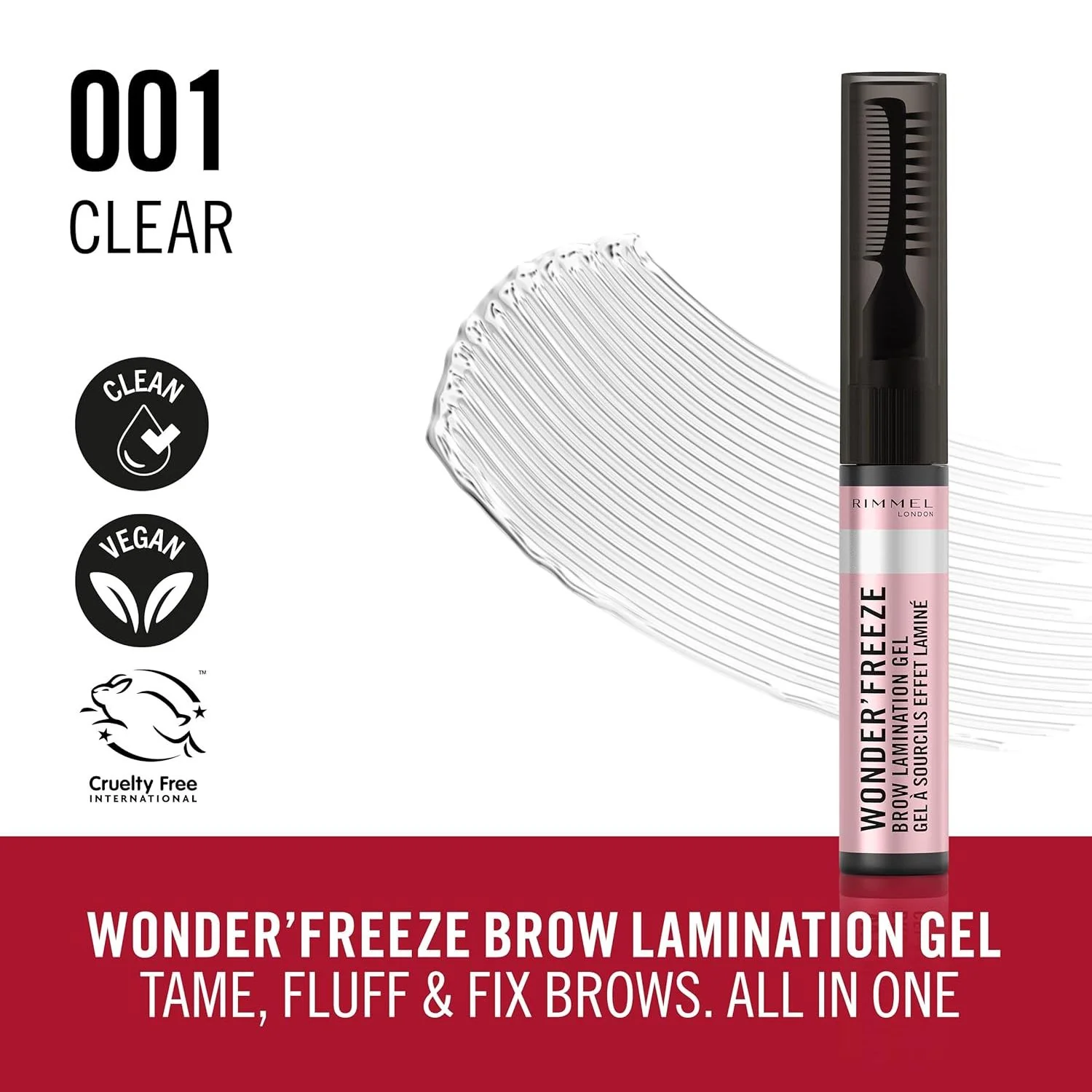 Rimmel Rimmel Wonder Freeze Brow Lamination Gel 001 Clear - Image 2