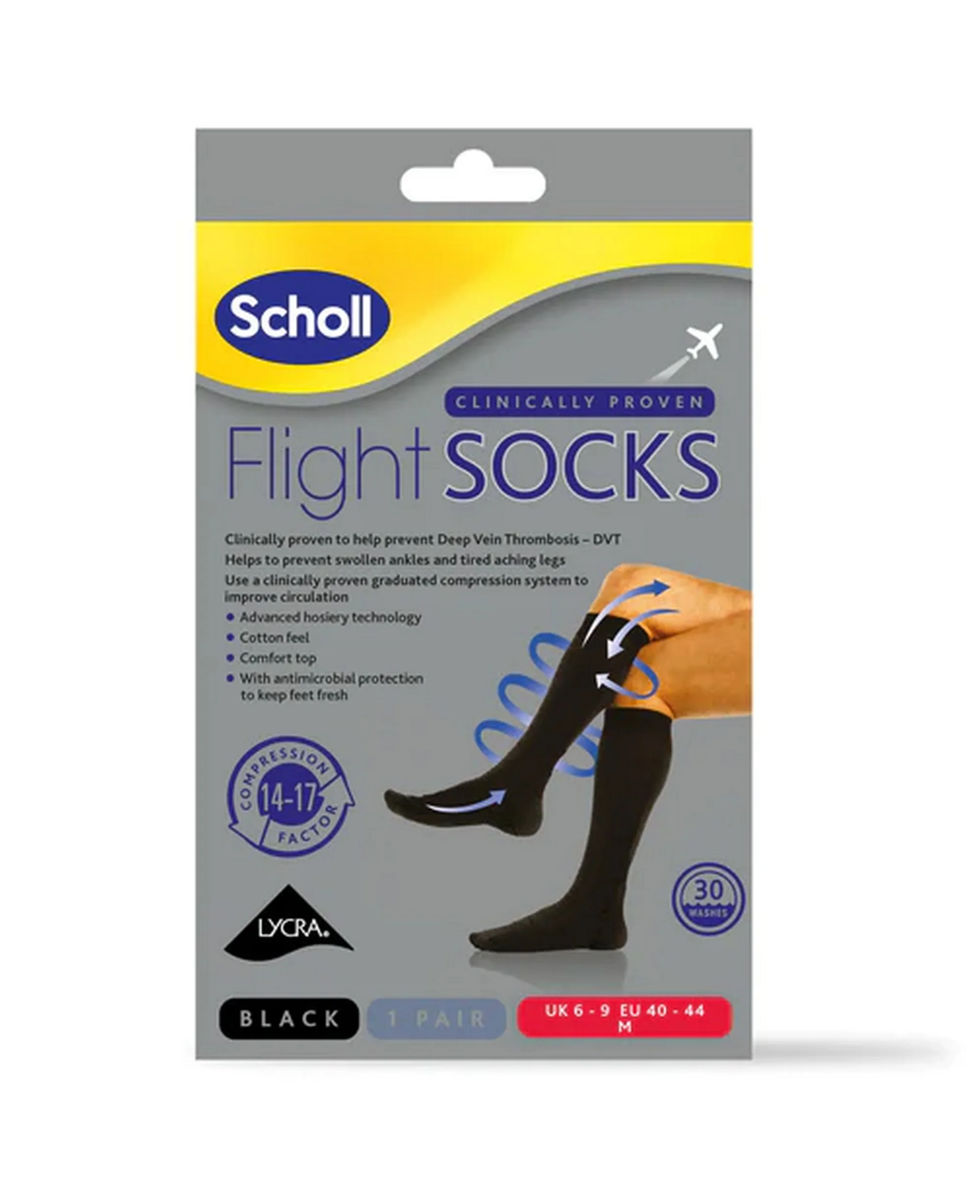 Scholl Flight Socks Black - Image 3