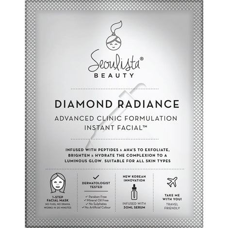 Seoulista Beauty Diamond Radiance Instant Facial Advanced Clinic Formulation 30ml