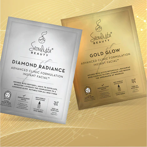 Seoulista Beauty Gold Glow Instant Facial Advanced Clinic Formulation 30ml - Image 2