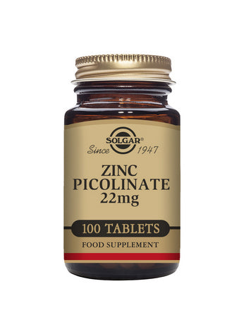 Solgar Zinc Picolinate 22 mg Tablets 100s