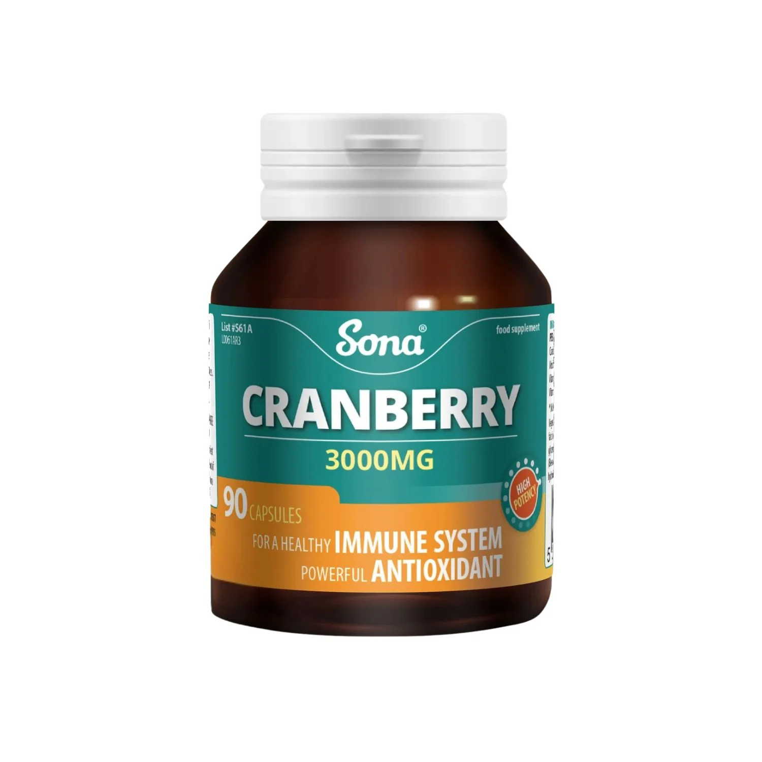 Sona Cranberry 3000mg 90 Capsules