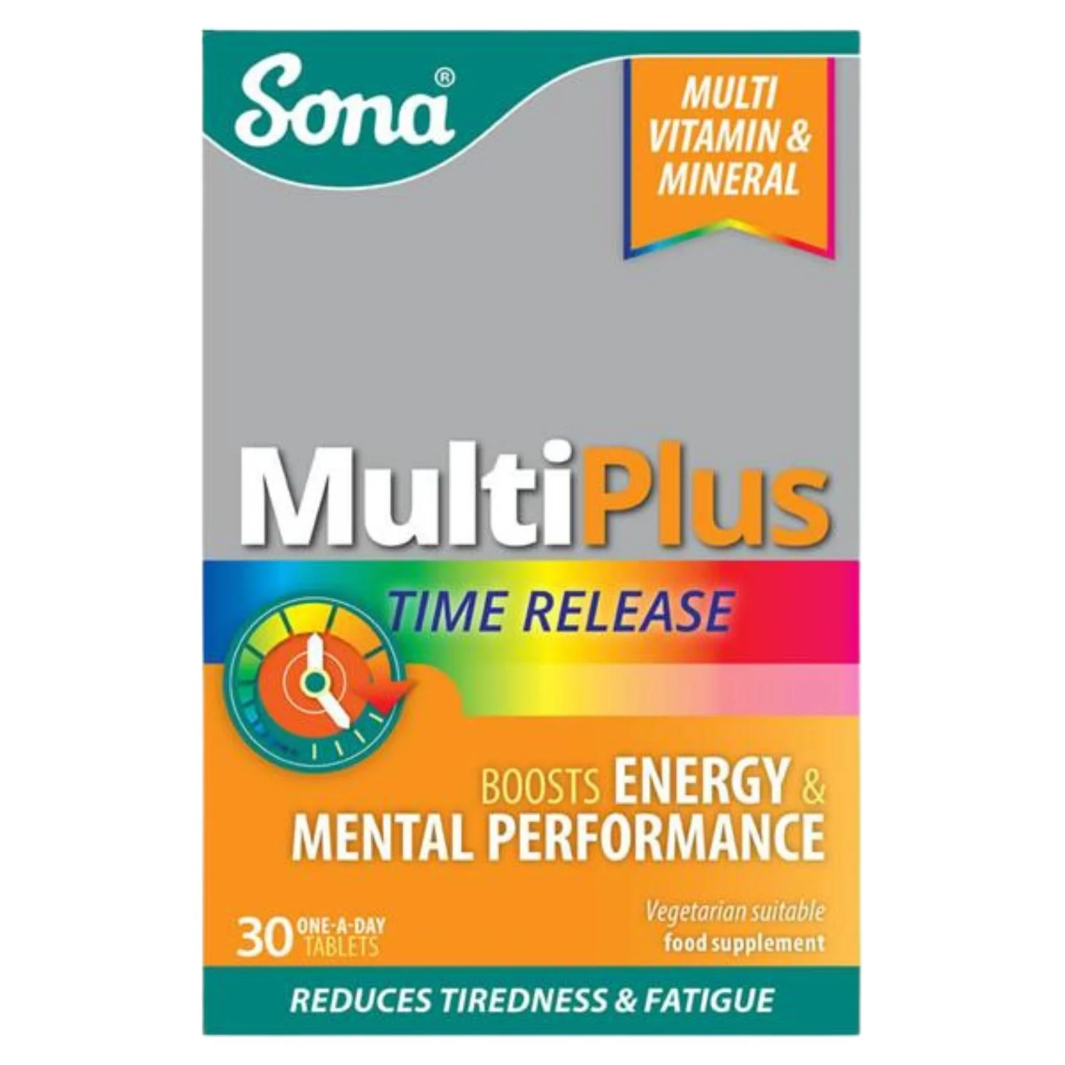 Sona MultiPlus Time Release Multivitamin & Multimineral - 30 Tablets