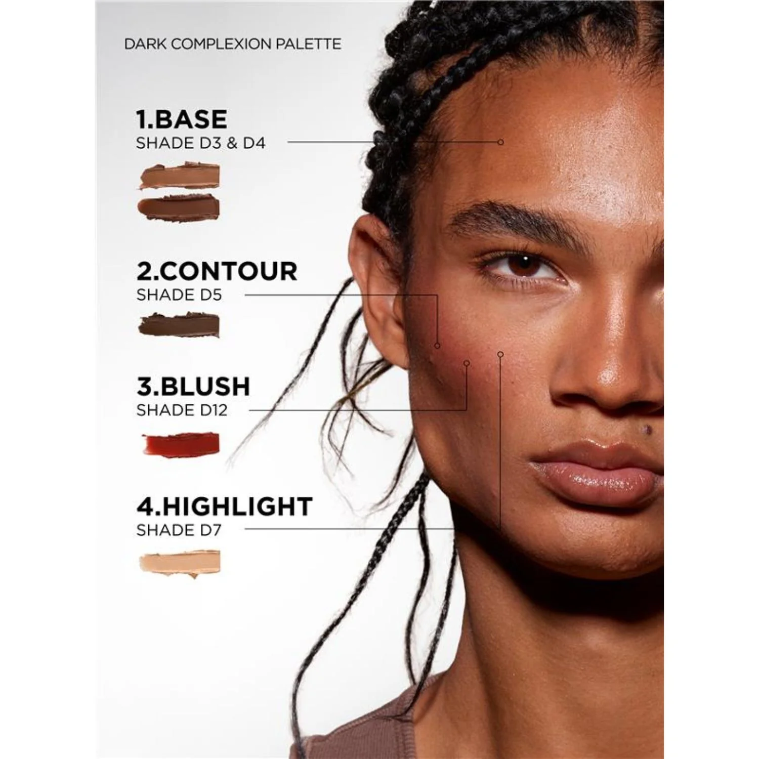 SOSU Cosmetics Complete Canvas Complexion Palette Dark - Image 4