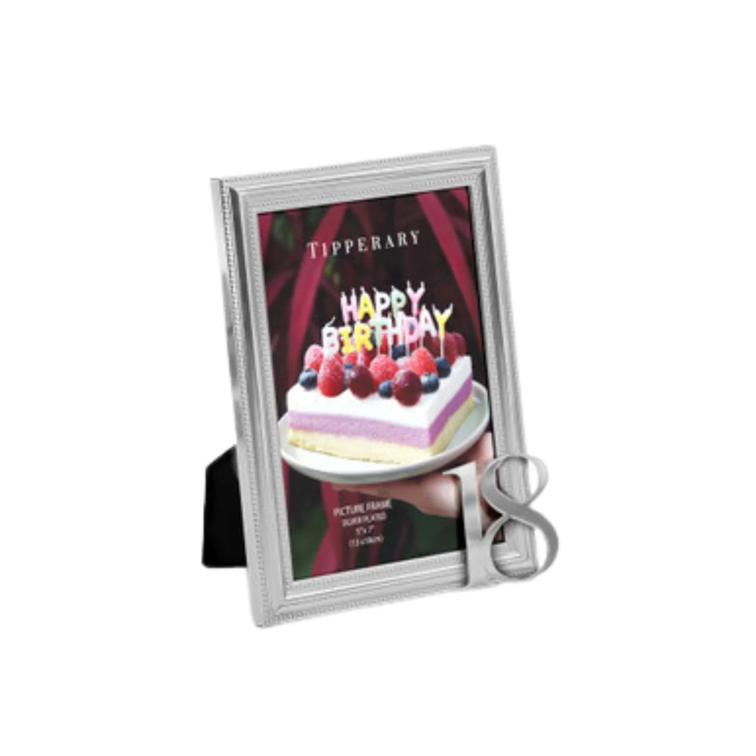 Tipperary Crystal Beaded Edge 18th Birthday Frame 5" x 7"