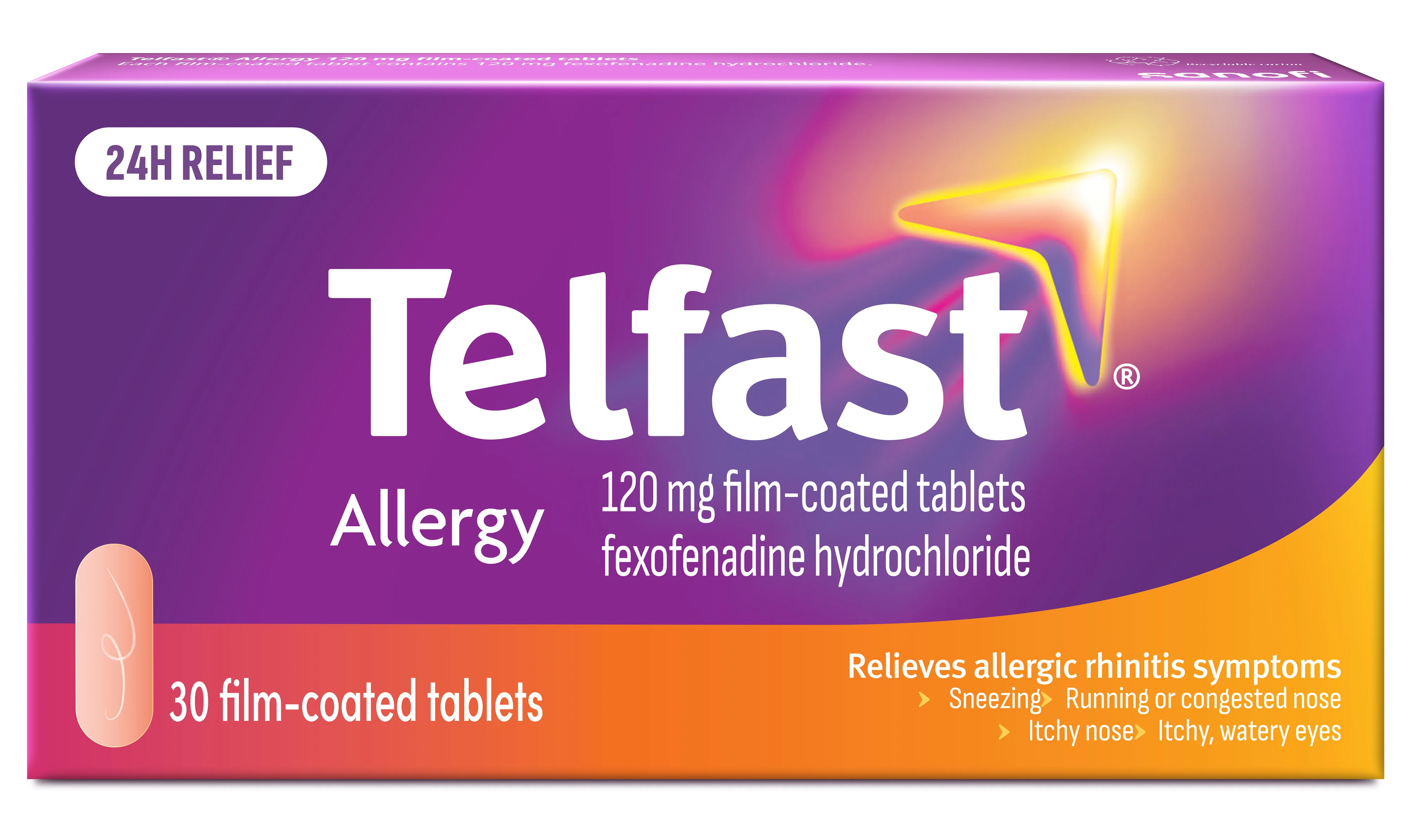 Telfast Allergy 120mg Film-Coated Tablets 30's