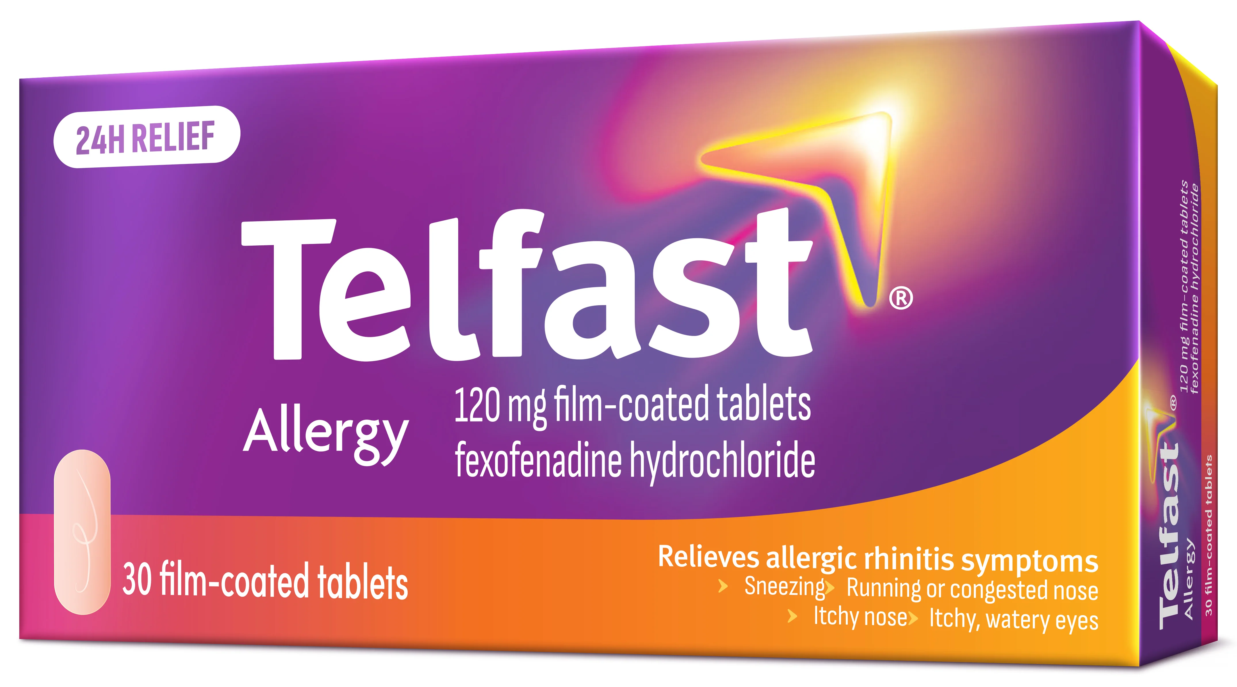 Telfast Allergy 120mg Film-Coated Tablets 30's - Image 3