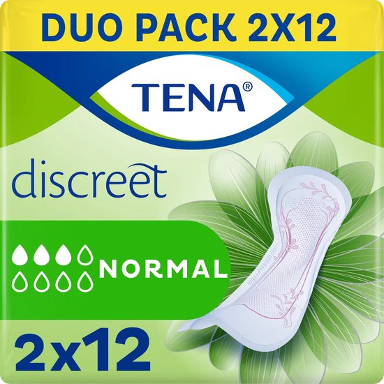 TENA Lady Discreet Normal Duo Pack 2 x 12 Pads