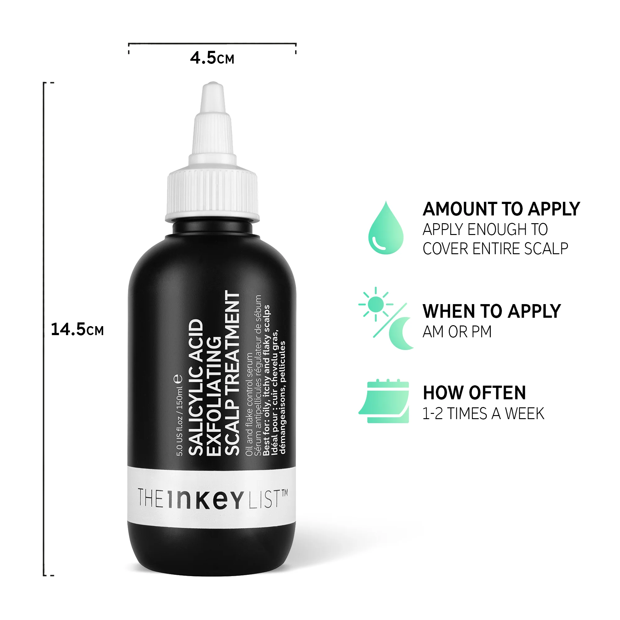The Inkey List Salicylic Acid Exfoliating Scalp Treatment 150ML - Image 5