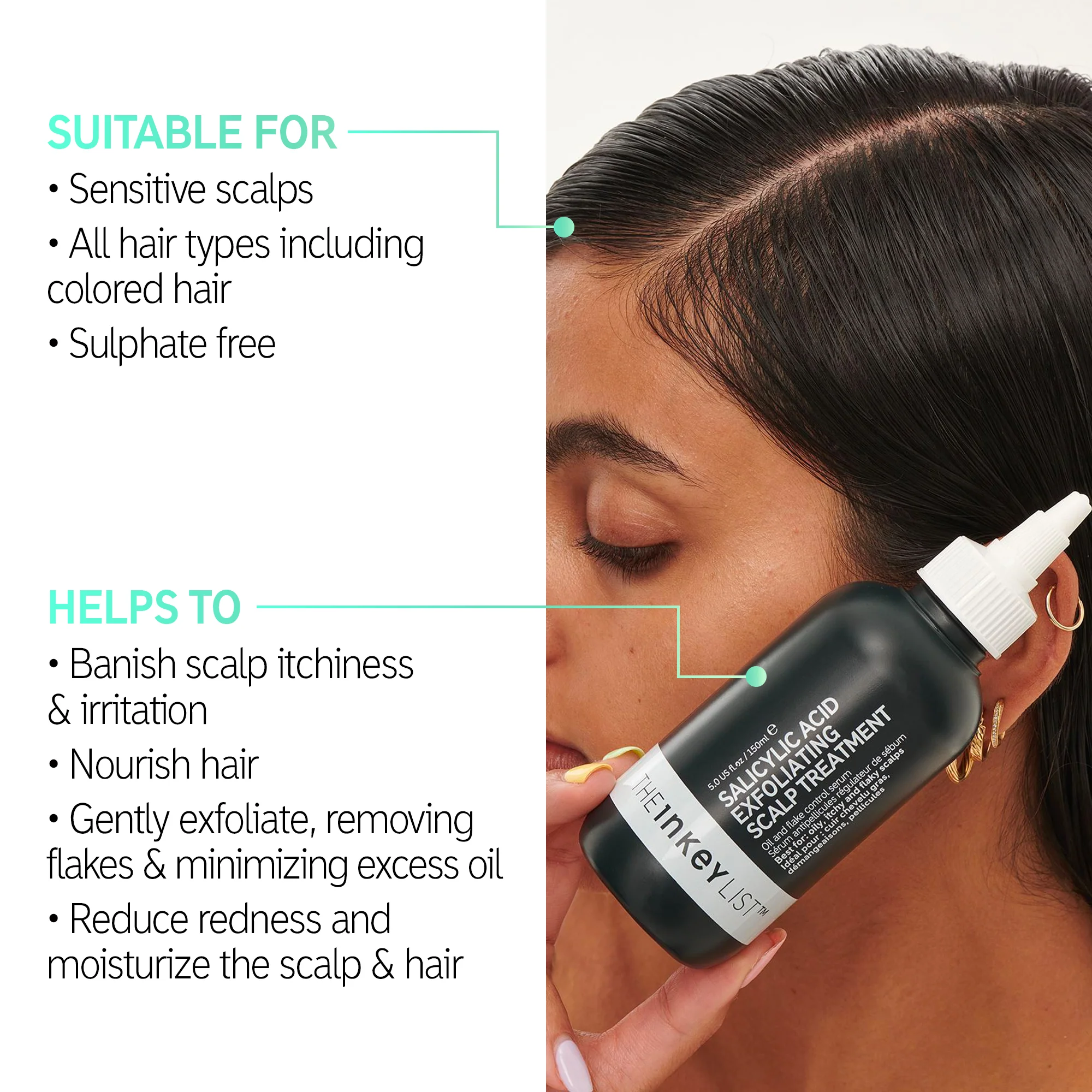 The Inkey List Salicylic Acid Exfoliating Scalp Treatment 150ML - Image 7