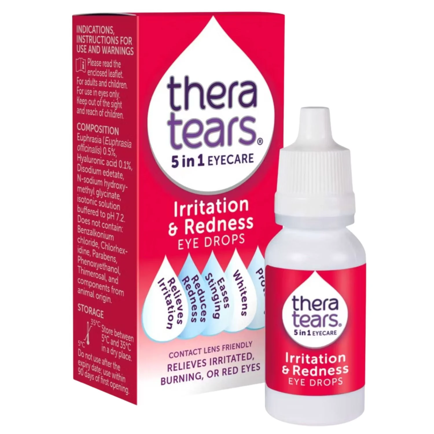 TheraTears Irritation & Redness 5 in 1 Eye Drops