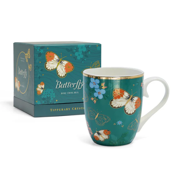Tipperary Crystal Single Butterfly Mug
