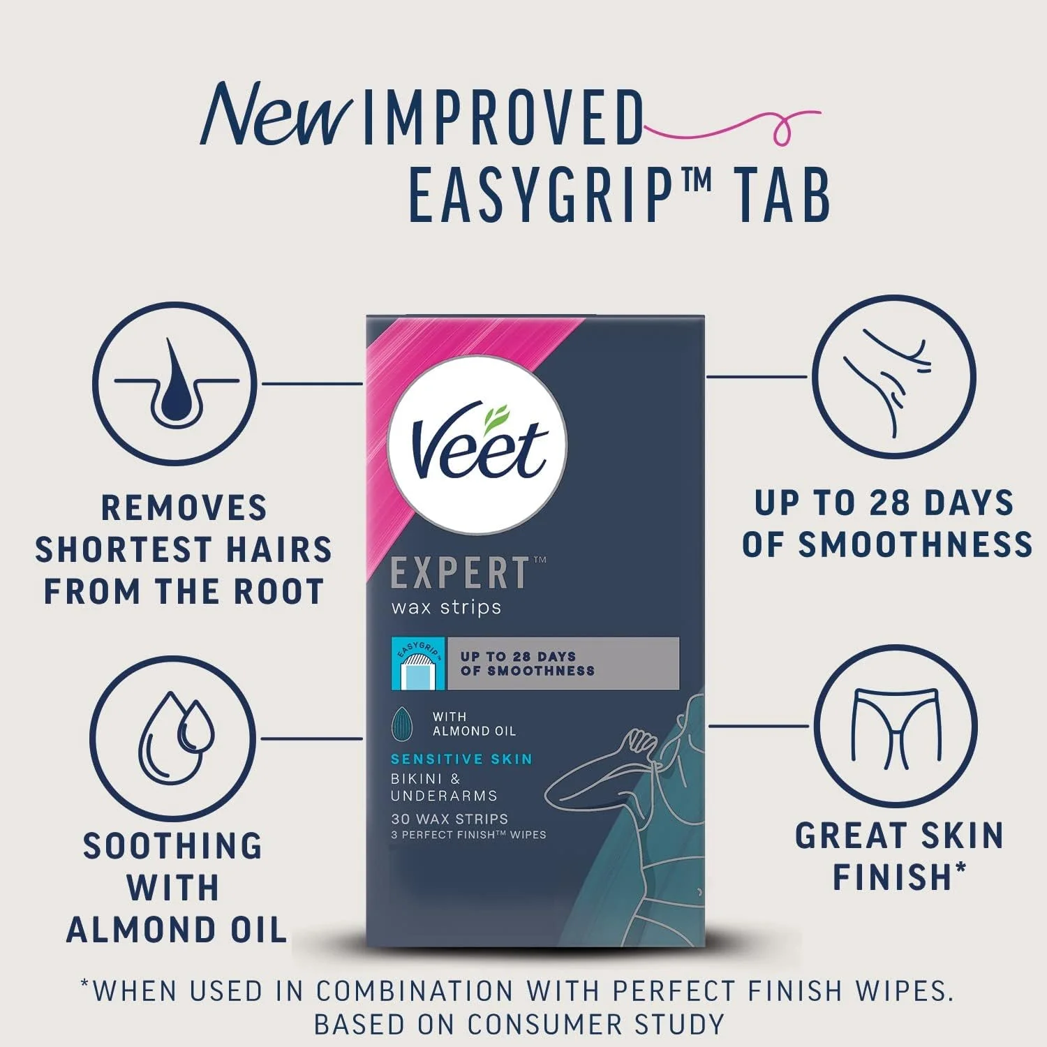 Veet Expert Wax Strips Bikini Sensitive 30S - Image 2