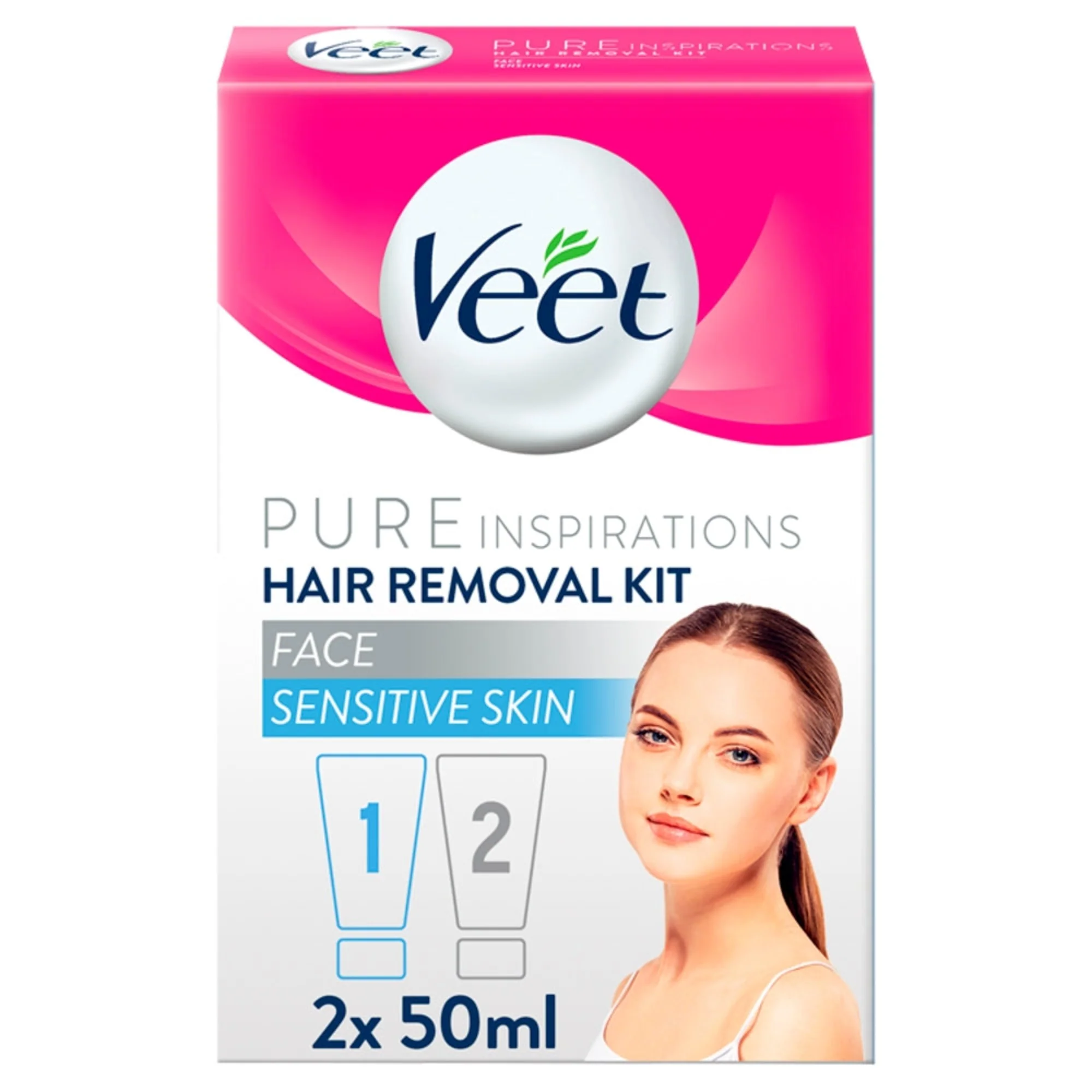 Veet Face Hair Removal Cream 2 x 50ml
