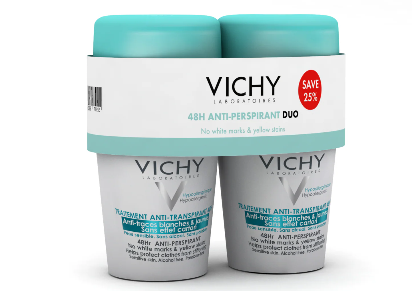 Vichy 48 Hour Roll On Deodorant AP Intensive 50ml - Twin Pack - Image 2