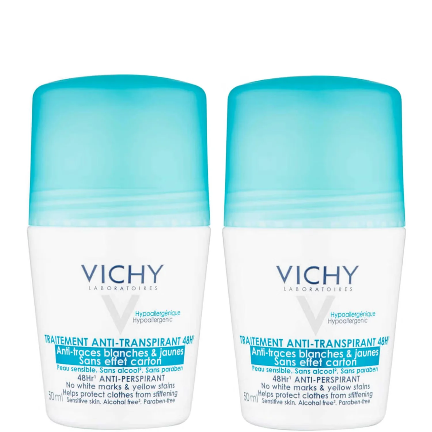 Vichy Deodorant No Marks Roll-On 50 ml - Twin Pack - Image 2