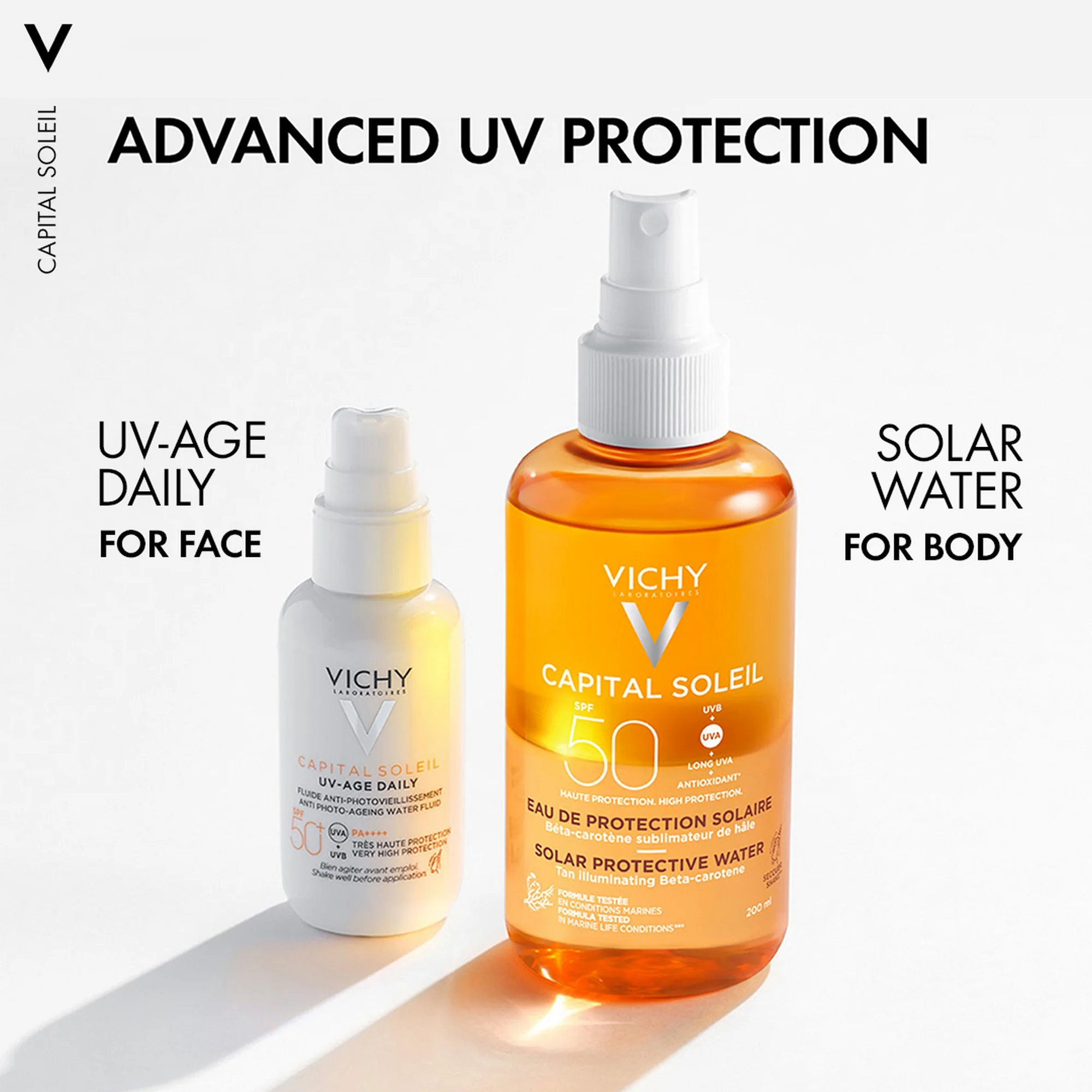 Vichy Capital Soleil Tan Enhance Solar Protective Water SPF 50 200ml - Image 2