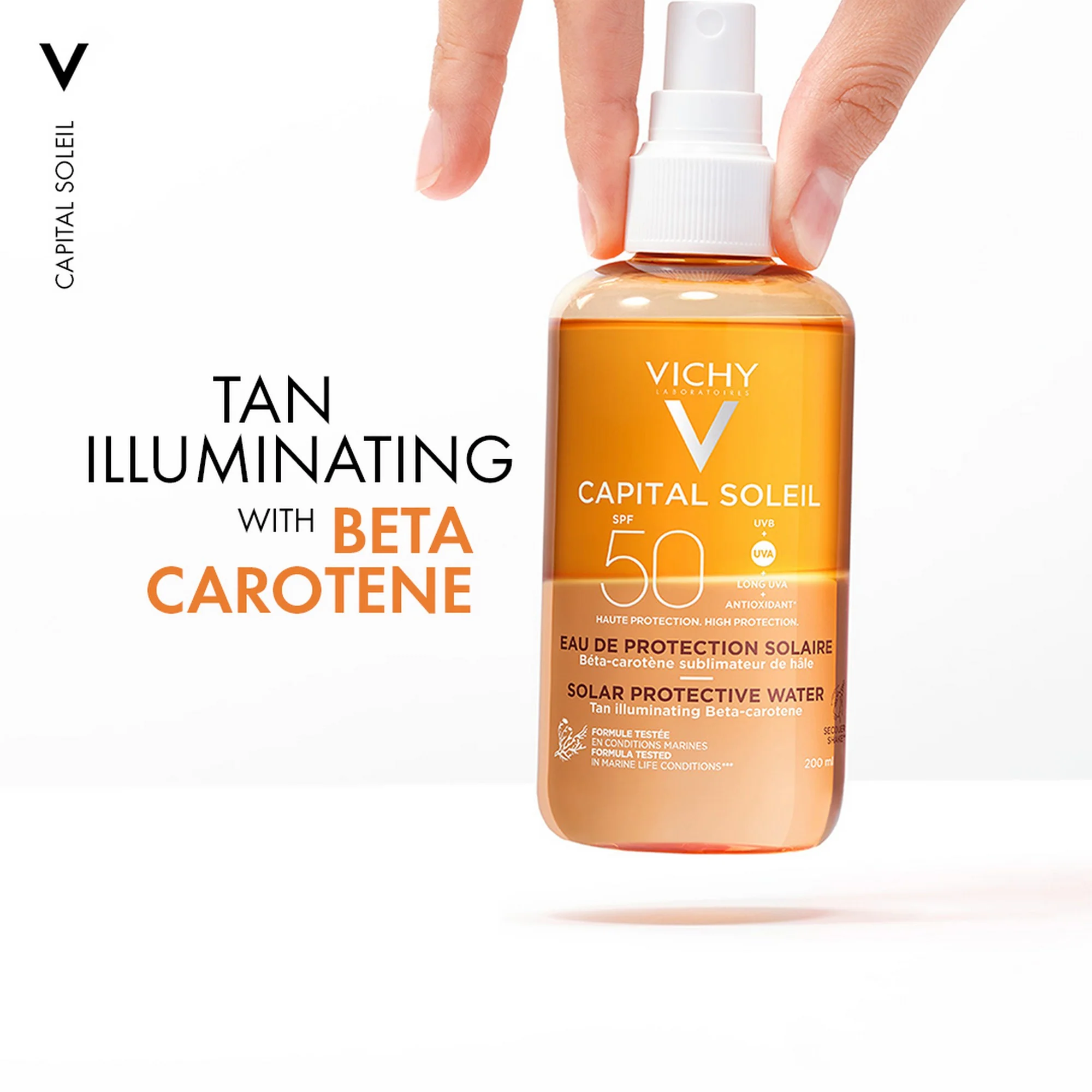 Vichy Capital Soleil Tan Enhance Solar Protective Water SPF 50 200ml - Image 6