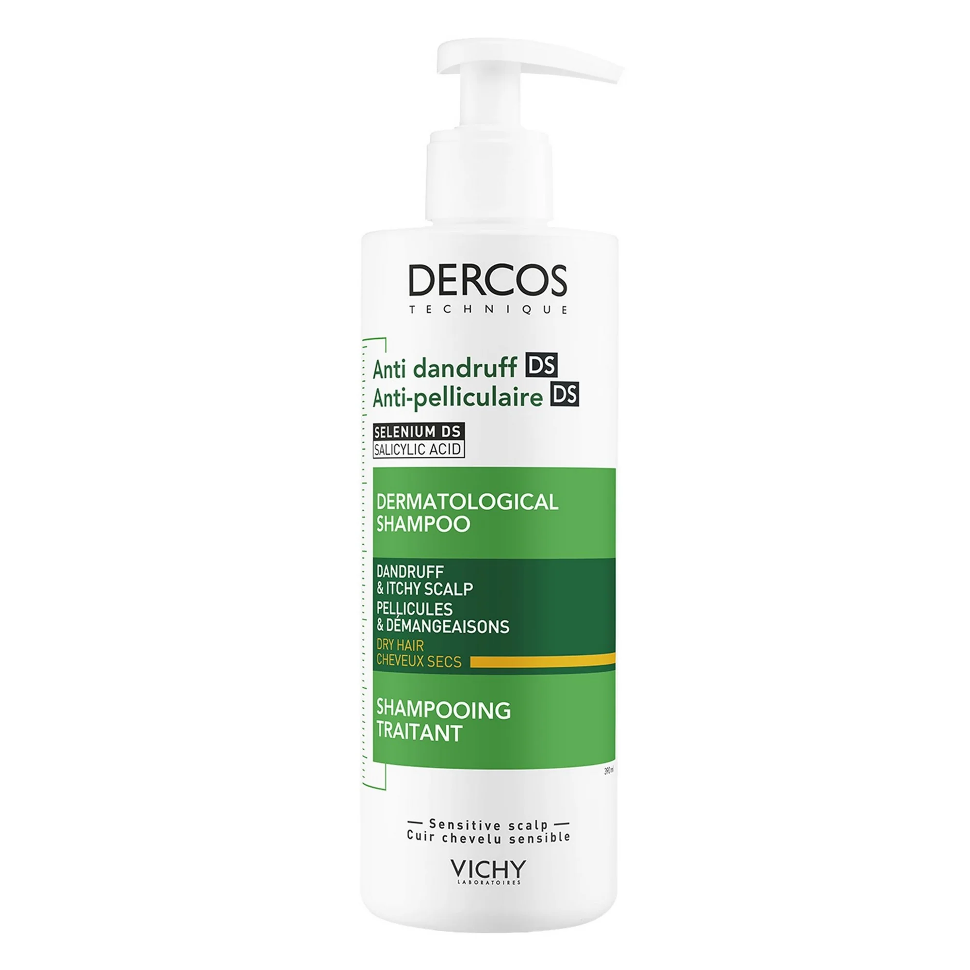 Vichy Dercos Anti Dandruff Shampoo for Dry Hair 390ml