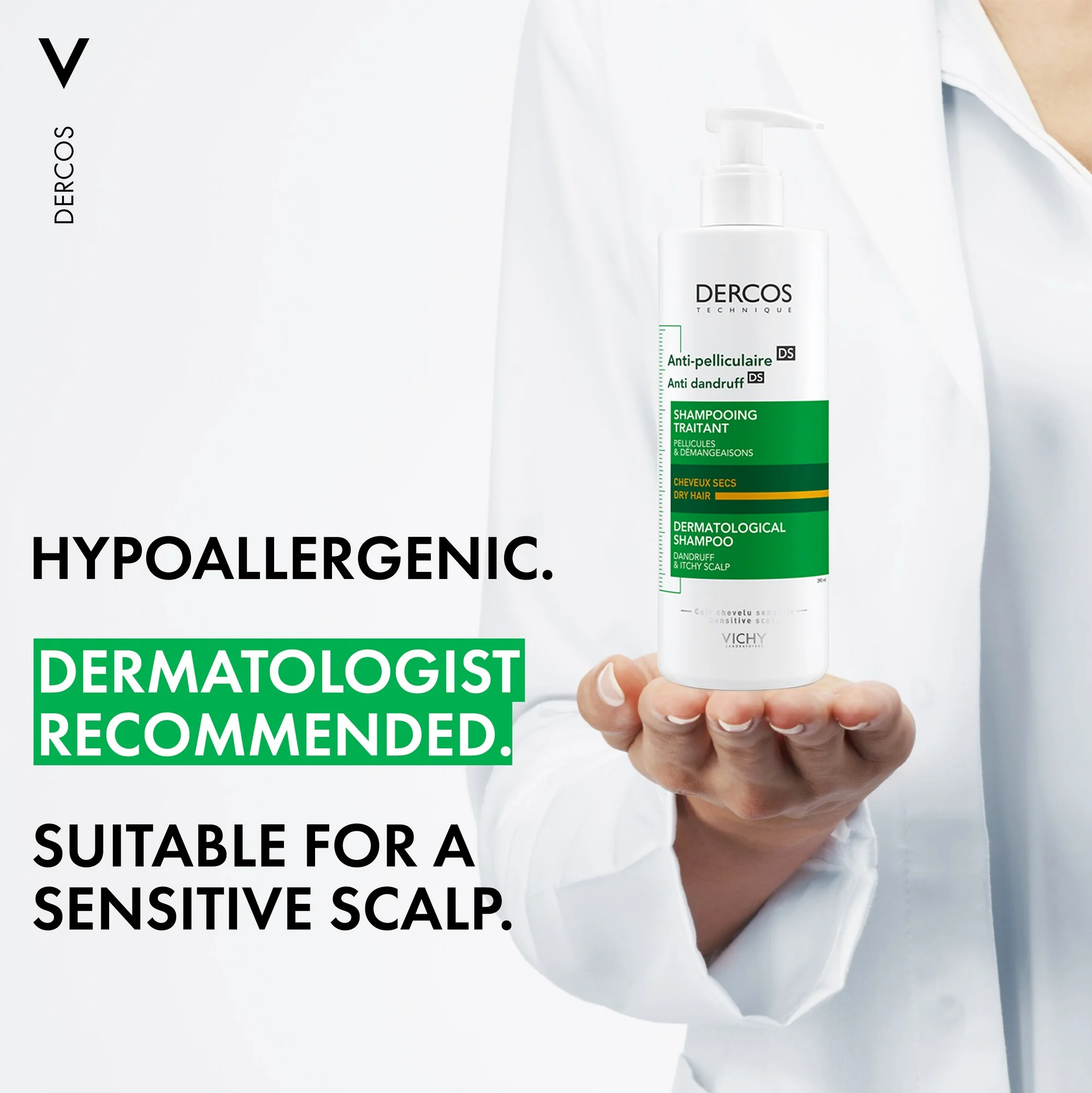 Vichy Dercos Anti Dandruff Shampoo for Dry Hair 390ml - Image 4