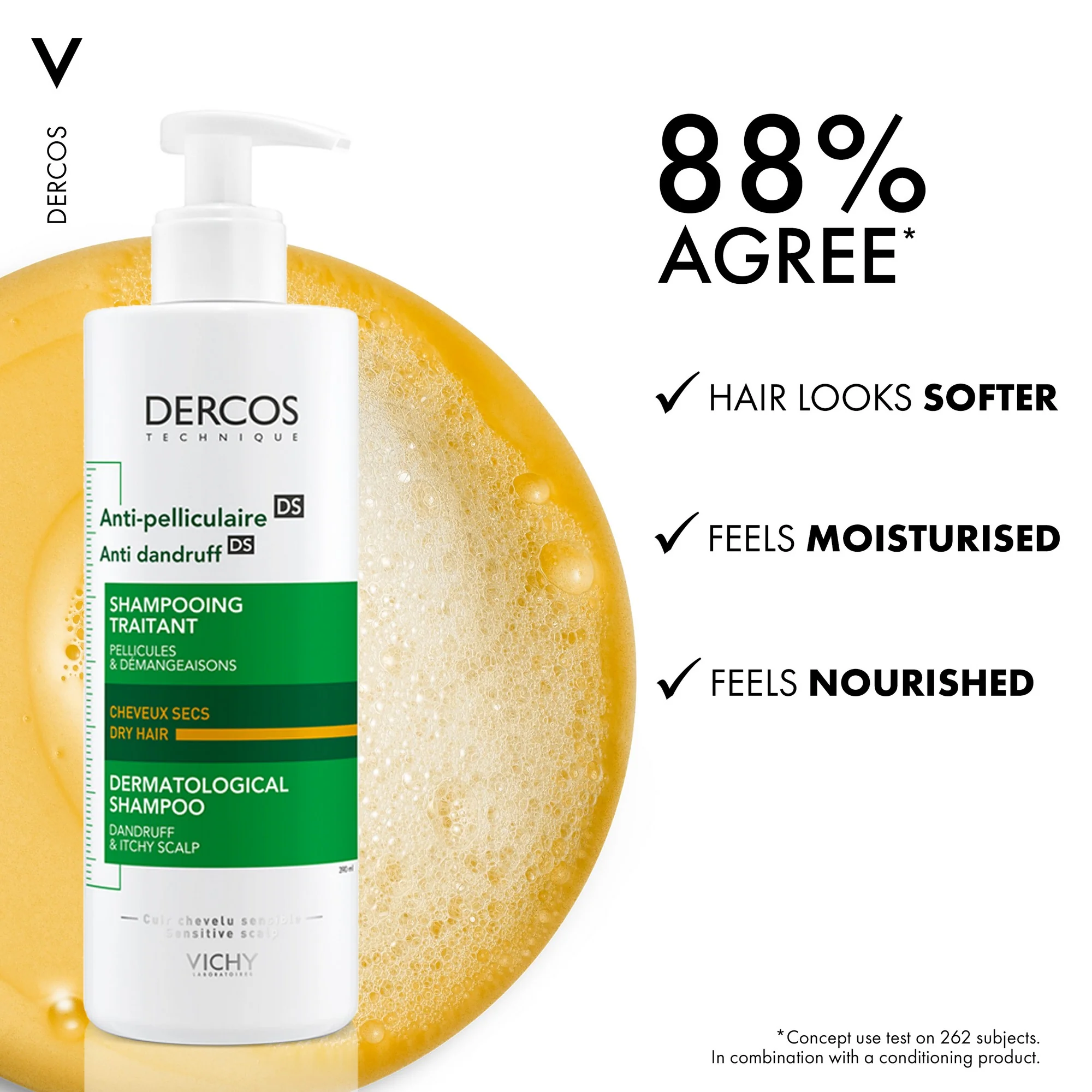 Vichy Dercos Anti Dandruff Shampoo for Dry Hair 390ml - Image 5